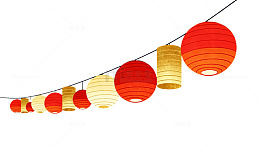 喜庆节日红色灯笼装饰图案