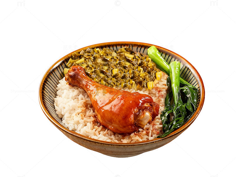 卤鸡腿饭菜肴美食