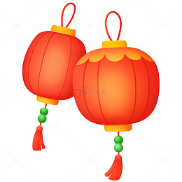 中国传统红色灯笼图案设计元素