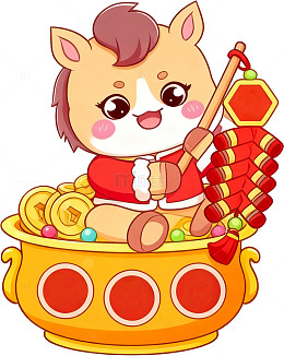 马年 新年 卡通形象