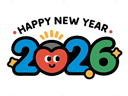 卡通新年祝福图案设计