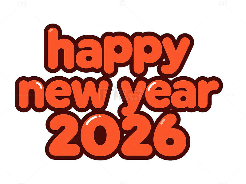 新年祝福艺术字设计素材
