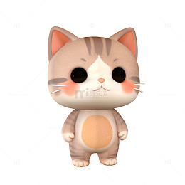 小猫3D卡通模型