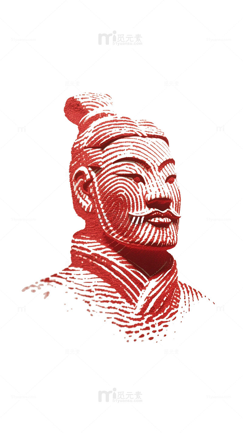 西安 兵马俑 元素 指纹