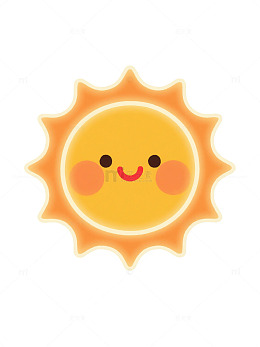 卡通太阳可爱笑脸插画