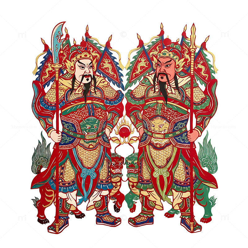 中国传统门神年画