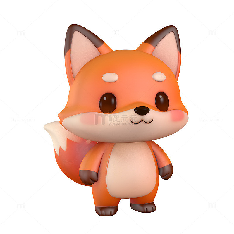 可爱3D小狐狸模型