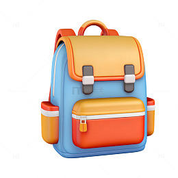 书包3D卡通模型