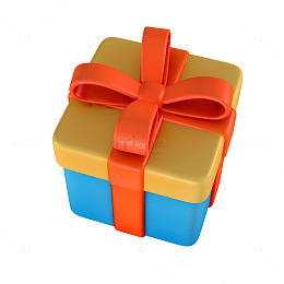 促销节日氛围礼盒3D元素