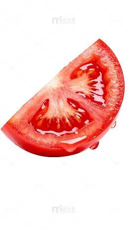 新鲜番茄切片特写