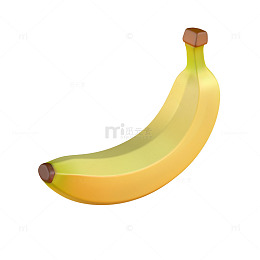 卡通香蕉3D模型