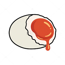 卡通煎蛋插画素材