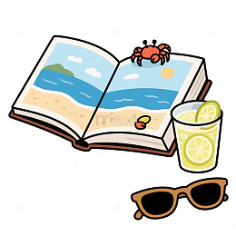 夏日休闲插画