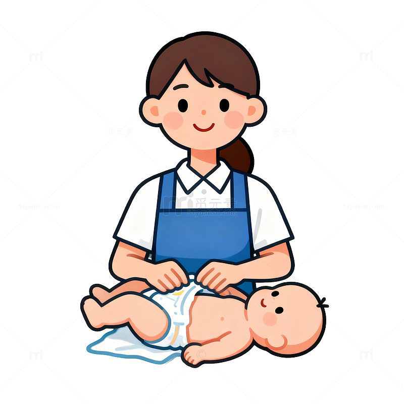 保姆照顾婴儿场景图