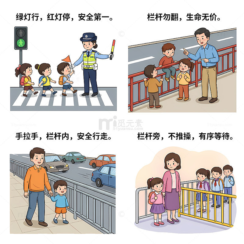 交通安全教育漫画素材