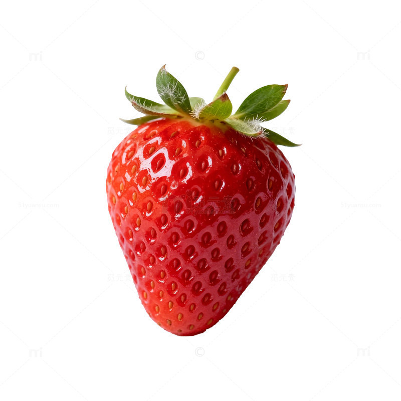 鲜艳草莓水果特写摄影