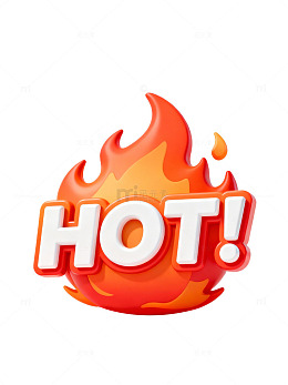 火焰风格HOT标识设计元素