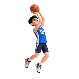 3D投篮男生动作