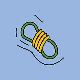 卡通跳绳运动元素图标