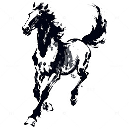 2026水墨奔跑的骏马