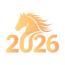 简约 2026 马年艺术标识