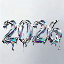 炫彩镭射 2026 艺术字体