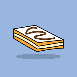 卡通风格三层蛋糕插图