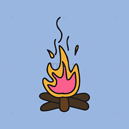 卡通火焰简笔画