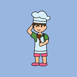 卡通风格男孩探险插画