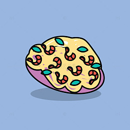 卡通风格巧克力曲奇饼干插图