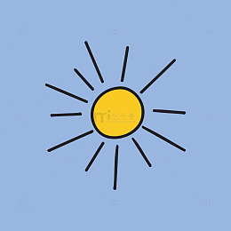 简约风格太阳图标矢量素材