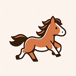 卡通马矢量插画