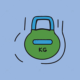 简约健身壶铃图标矢量素材