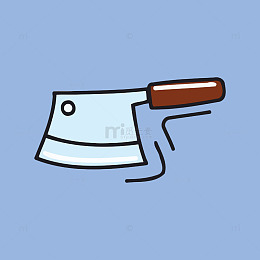 简约风格菜刀插画设计素材