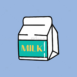 卡通牛奶包装图案设计元素