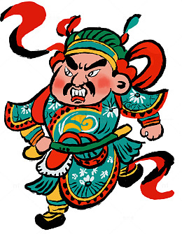 传统中国年画门神