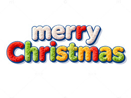 多彩圣诞祝福图案设计元素