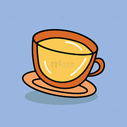 卡通风格茶杯插画素材