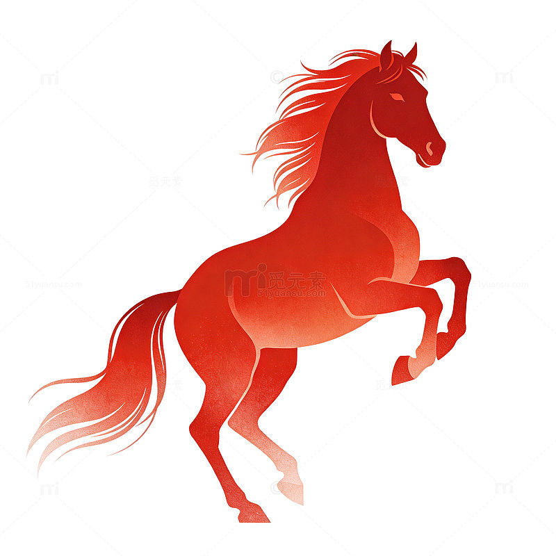 红色骏马-质感