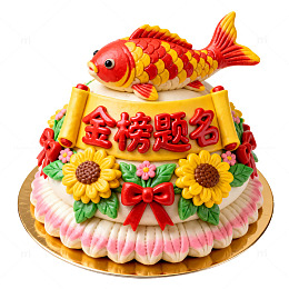 中式糕点点心馒头饽饽祝福金榜题名