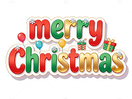 卡通风圣诞节祝福图案设计素材