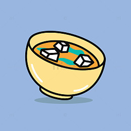 卡通风格汤品插画设计素材