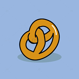 卡通风椒盐饼干插画素材