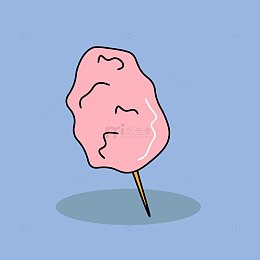 卡通棉花糖插画