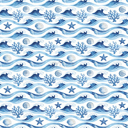 海洋风情图案设计四方连续图