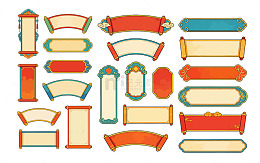 复古风格装饰标签矢量素材