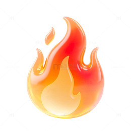 卡通红色火苗