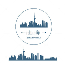 上海城市剪影标志设计