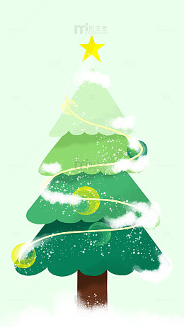 圣诞树圣诞节节日氛围装饰