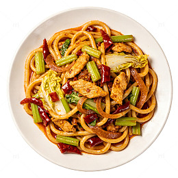 新疆炒米粉鸡肉